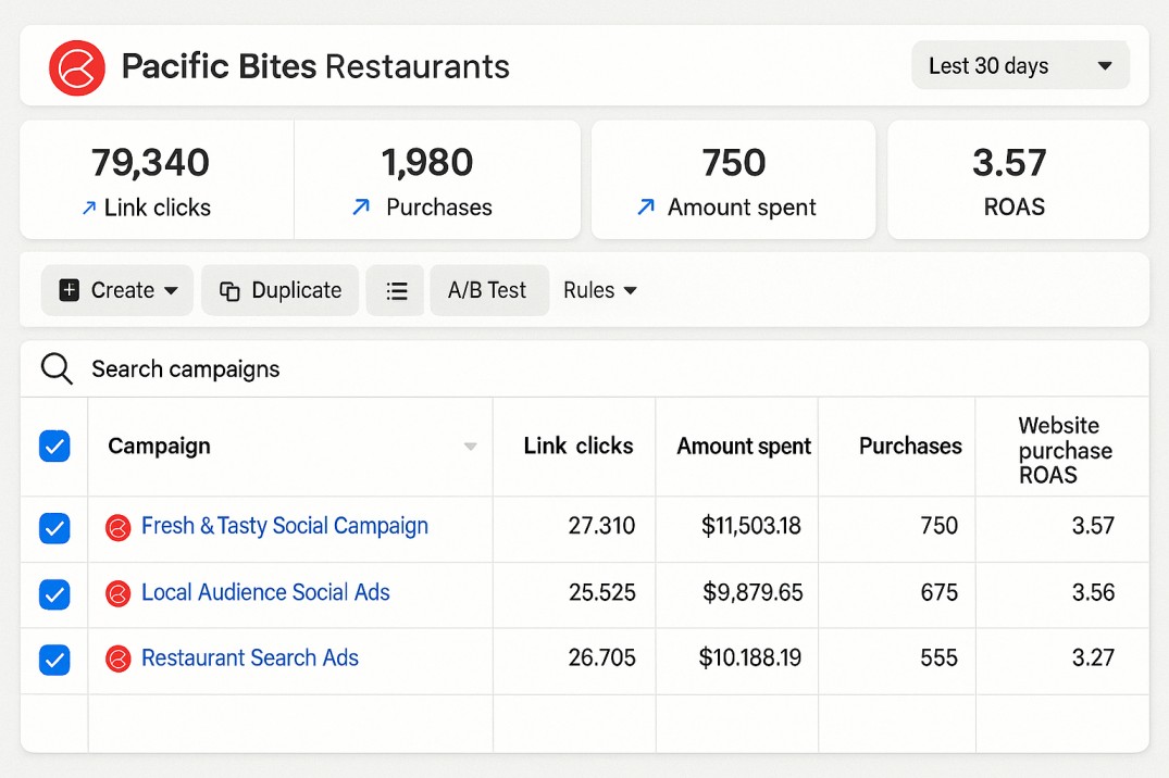 Social Media & Paid Ads for a Canadian Restaurant