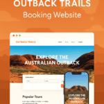Featured image of Outback Trails adventure travel platform in Australia showcasing scenic tours and booking interface
